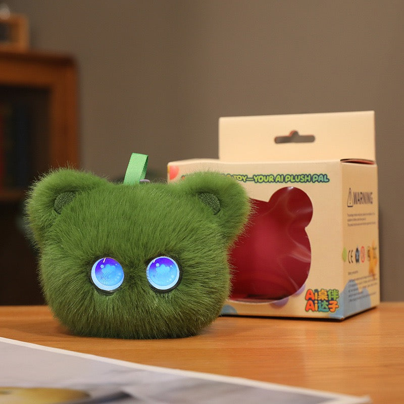 Pocket AI Plush Companion - Cat, Green; one toy in the selected style