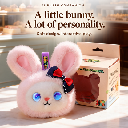 Pocket AI Plush Companion - Bunny, Pink; one toy in the selected style