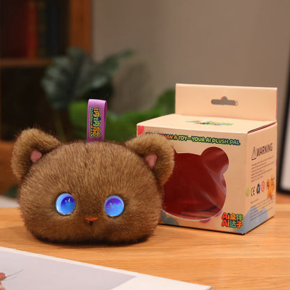 Pocket AI Plush Companion - Fluffy Bear, Brown; one toy in the selected style