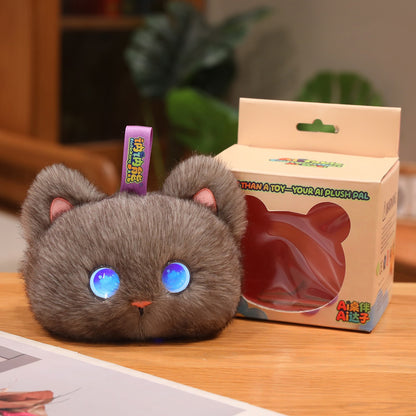 Pocket AI Plush Companion - Fluffy Bear, Gray; one toy in the selected style