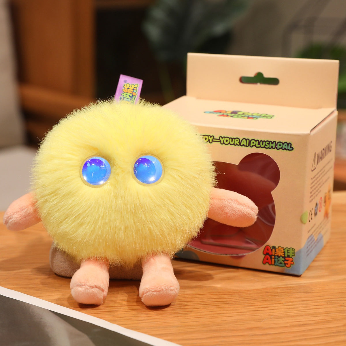 Pocket AI Plush Companion - Buddy - Peach Paws, Yellow; one toy in the selected style