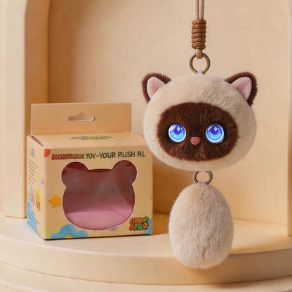 Pocket AI Plush Companion - Long-Tail Cat, Siamese; one toy in the selected style